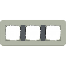 Рамка 3-постовая Gira E3 серо-зеленый/антрацит 0213425