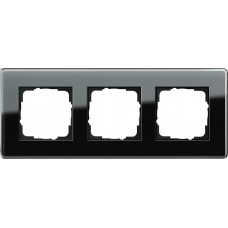 Рамка 3-постовая Gira Esprit C черное стекло 0213505