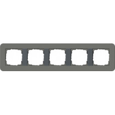 Рамка 5-постовая Gira E3 темно-серый/антрацит 0215423