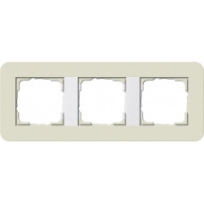 Рамка 3-постовая Gira E3 песочный/белый глянцевый 0213417