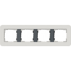 Рамка 4-постовая Gira E3 светло-серый/антрацит 0214421