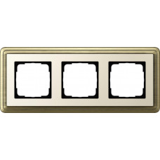 Рамка 3-постовая Gira ClassiX бронза/кремовый 0213623