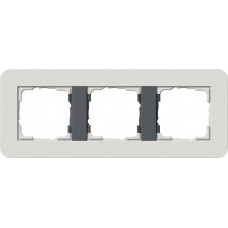 Рамка 3-постовая Gira E3 светло-серый/антрацит 0213421