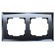 Рамка Werkel Diamant на 2 поста черный WL08-Frame-02 4690389054402