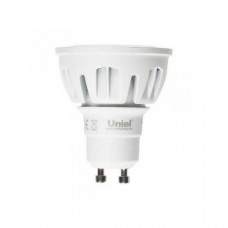 Лампа светодиодная (08145) Uniel GU10 6W 3000K JCDR прозрачная LED-JCDR-6W/WW/GU10/FR/38D ALM01WH