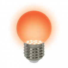 Лампа светодиодная (04424) Uniel E27 0,65W Red красный LED-G45-0,65W/RED/E27