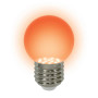 Лампа светодиодная (04424) Uniel E27 0,65W Red красный LED-G45-0,65W/RED/E27