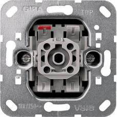Выключатель кнопочный одноклавишный Gira System 55 с сигнальным контактом 10A 250V 015200