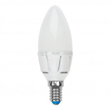 Лампа светодиодная Uniel E14 7W 4000K матовая LED-C37 7W/NW/E14/FR PLP01WH UL-00002411